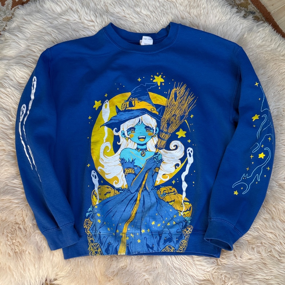 OMOCAT WITCHGIRL sweater crewneck sweatshirt - Medium